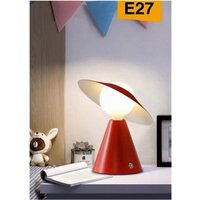 Trade Shop Traesio - Trade Shop - dekorative tischlampe mit verstellbarem hut lampenschirm E27 D13 - Rot von TRADE SHOP TRAESIO