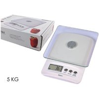 Trade Shop Traesio - Trade Shop - digitale küchenwaage kapazität 5KG weiss glasplatte lcd-anzeige 580017 - von TRADE SHOP TRAESIO