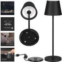 Trade Shop Traesio - Trade Shop - dimmbare led-tischlampe touch schwarz kabellos warmweisses licht 3000K 2W - Trade Shop Traesio - Trade Shop - dimmbare led-tischlampe touch schwarz kabellos warmweisses licht 3000K 2W - von TRADE SHOP TRAESIO