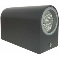 Trade Shop Traesio - Trade Shop - doppel licht led 10W schwarz weiss wandlampe oben unten aussenstrahler - Schwarz von TRADE SHOP TRAESIO