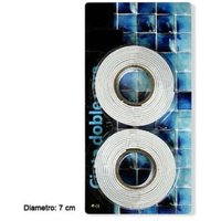 Trade Shop Traesio - Trade Shop - nastro biadesivo nastri diametro 7 cm confezione von 2 bianco pezi - von TRADE SHOP TRAESIO