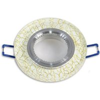 Trade Shop Traesio - Trade Shop - Einbaustrahlerhalter für runden Strahler, Weißglas, Gold, Silber, Adern, P15 - Gold Trade Shop Traesio - Trade Shop - Einbaustrahlerhalter für runden Strahler, Weißglas, Gold, Silber, Adern, P15 - Gold von TRADE SHOP TRAESIO