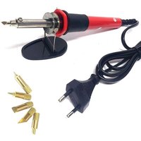Trade Shop Traesio - Trade Shop - elektrischer graveur 30 w gravur schriften holz kork lötkolben 5 spitzen stylus - von TRADE SHOP TRAESIO
