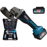 Trade Shop Traesio - Trade Shop - akku-winkelschleifer flex disc 100/125MM 68V 4AH 8500RPM MOD.8116 - von TRADE SHOP TRAESIO