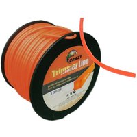 Trade Shop Traesio - Trade Shop - Quadratische Motorsense Schnur 4 mm 100 mt Rolle Rasenmäher Kabel rot Strang - von TRADE SHOP TRAESIO