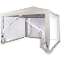 Trade Shop - gazebo 2,4 x 3 x 2,50 m gartenmarkise weiss wasserdichtes segeltuch mit moskitonetz - Trade Shop - gazebo 2,4 x 3 x 2,50 m gartenmarkise weiss wasserdichtes segeltuch mit moskitonetz - von TRADE SHOP TRAESIO