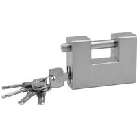 Trade Shop Traesio - Trade Shop - Gepanzertes Vorhängeschloss aus gehärtetem Stahl mit einbruchsicherem Riegel für Fensterläden 84 mm - Trade Shop Traesio - Trade Shop - Gepanzertes Vorhängeschloss aus gehärtetem Stahl mit einbruchsicherem Riegel für Fensterläden 84 mm - von TRADE SHOP TRAESIO