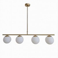 Trade Shop - goldene pendelleuchte mit 4 weissen glaskugeln G9-ANSCHLUSS 33917 - Trade Shop - goldene pendelleuchte mit 4 weissen glaskugeln G9-ANSCHLUSS 33917 - von TRADE SHOP TRAESIO