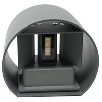 Trade Shop Traesio - Trade Shop - Wandleuchte Grau Wand 28 led 12 Watt IP55 Kalt Warm Licht Up & Down ES44 - Trade Shop Traesio - Trade Shop - Wandleuchte Grau Wand 28 led 12 Watt IP55 Kalt Warm Licht Up & Down ES44 - von TRADE SHOP TRAESIO