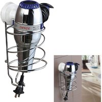 Trade Shop Traesio - Trade Shop - Wandhalterung für Haartrockner aus Stahl mit Saugnapf - von TRADE SHOP TRAESIO