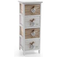 Trade Shop - hängekommode herz 4 zweifarbige holzschubladen home 80X26X32CM 793387 - Trade Shop - hängekommode herz 4 zweifarbige holzschubladen home 80X26X32CM 793387 - von TRADE SHOP TRAESIO