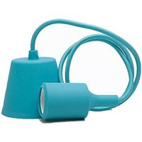 Trade Shop Traesio - Trade Shop - hängelampenfassung hängende deckenleuchte E27 hellblau DT-J01 1 mt - von TRADE SHOP TRAESIO