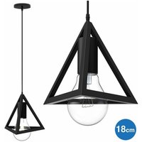 Trade Shop Traesio - Trade Shop - hängeleuchte pyramide 18CM modernes design schwarzer lampenschirm - von TRADE SHOP TRAESIO
