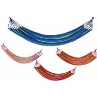 Trade Shop Traesio - Trade Shop - hängematte mit holzständer 100X200CM garten 280GR. 4 sortierte farben 6099183 - von TRADE SHOP TRAESIO