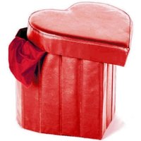 Trade Shop - pouf aufbewahrungsbox puff fussstütze herzförmig in öko-lederfarbe - Rot Trade Shop - pouf aufbewahrungsbox puff fussstütze herzförmig in öko-lederfarbe - Rot von TRADE SHOP TRAESIO