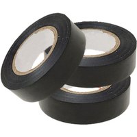 Trade Shop Traesio - Trade Shop - isolierband packung mit 3 stück stk.schwarze 4 meter rollen elektriker hobby - von TRADE SHOP TRAESIO