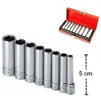 Trade Shop Traesio - Trade Shop - kit set 9 stück lange steckschlüssel 1/4' für glühkerzen 5-13mm chrom vanadium - von TRADE SHOP TRAESIO