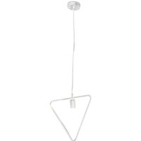 Trade Shop Traesio - Trade Shop - kronleuchter-anhängende dreieck-deckenlampe E27 B35-A weiss - von TRADE SHOP TRAESIO