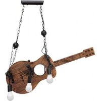 Trade Shop - kronleuchter hängeleuchte design gitarre holzform 6 fassungen E27 A53 - von TRADE SHOP TRAESIO