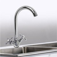 Trade Shop Traesio - Trade Shop - Küchenspüle Wasserhahn Hoher Auslauf Doppelsteuerung Mischbatterie Chrom 52346 - von TRADE SHOP TRAESIO