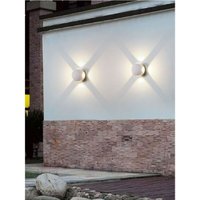 Trade Shop Traesio - Trade Shop - kugel-wandlampe 4 lichtstrahl outdoor weisses licht 3000K 6000K 4000K ES58 - von TRADE SHOP TRAESIO