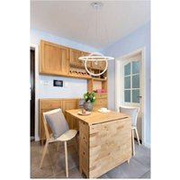 Trade Shop - led Kronleuchter 70W Lampe 2 Ringe Kristall Licht 6500K 3000K 4000K Modern A52 - von TRADE SHOP TRAESIO