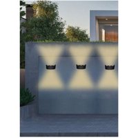 Trade Shop - LED-Außenwandleuchte 16 w crown IP65 up & down schwarz warmes kaltes natürliches licht - von TRADE SHOP TRAESIO