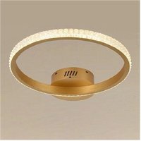 Trade Shop - led-deckenleuchte 24W kristall-effekt kreis gold kalt warm natürliches licht 31739 - von TRADE SHOP TRAESIO