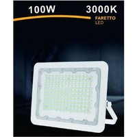 Trade Shop Traesio - Trade Shop - LED-Strahler 100W Ultra Slim Weiß Outdoor IP65 Kaltes natürliches warmes Licht FS100W-B - von TRADE SHOP TRAESIO