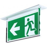 Trade Shop Traesio - Trade Shop - led notleuchte pfeil links 3W sicherheitsleuchte mit deckenleuchte - von TRADE SHOP TRAESIO