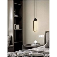 Trade Shop Traesio - Trade Shop - LED-Kronleuchter, moderne Pendelleuchte, schwarzes Metall, 14 w, Licht 3000 k, 4000 k, 6500 k, LP-03 - von TRADE SHOP TRAESIO
