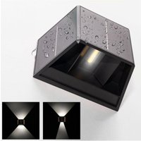 Trade Shop - led solar wandleuchte 4W wand oben unten sensor dämmerung sensor einstellbare flossen licht 4000K - Trade Shop - led solar wandleuchte 4W wand oben unten sensor dämmerung sensor einstellbare flossen licht 4000K - von TRADE SHOP TRAESIO