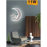 Trade Shop Traesio - Trade Shop - moderne led stern- und mond-wandleuchte 11W drei lichtfarben E47-3C - von TRADE SHOP TRAESIO