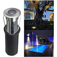 Trade Shop - led-strahler 2W blue ray licht wasserdicht vertieft aussen IP68 - von TRADE SHOP TRAESIO