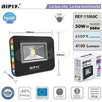 Trade Shop - LED-Strahler IP65 Kaltlicht Außenstrahler 50W Leistung 500W Hohe Helligkeit - von TRADE SHOP TRAESIO