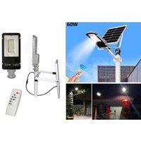 Trade Shop Traesio - Trade Shop - LED-Straßenlaterne 60W Kaltlicht mit Solarpanel und Halterung FB660 - von TRADE SHOP TRAESIO