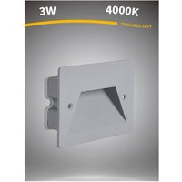 Trade Shop Traesio - Trade Shop - LED-Stufenleuchte, 3 w, Grau, Strahler, Wandleuchte, kalt, warm, natürliches Licht, IP65, ES49 - Trade Shop Traesio - Trade Shop - LED-Stufenleuchte, 3 w, Grau, Strahler, Wandleuchte, kalt, warm, natürliches Licht, IP65, ES49 - von TRADE SHOP TRAESIO