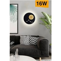 Trade Shop Traesio - Trade Shop - led wandleuchte 16W modern hinterleuchtet rund 3 schirme licht E48-N3C - von TRADE SHOP TRAESIO