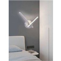 Trade Shop Traesio - Trade Shop - LED-Wandleuchte 6 w 2 gekreuzte Arme modernes Licht 3000K 4000K 6500K E67-B - von TRADE SHOP TRAESIO