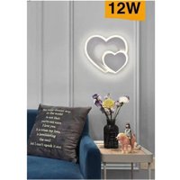 Trade Shop Traesio - Trade Shop - LED-Wandleuchte Doppelherzform Modern 12W 3 Lichtfarbmodi E83-3C - von TRADE SHOP TRAESIO
