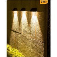 Trade Shop Traesio - Trade Shop - LED-Wandleuchte mit Solarpanel, 3 w, IP65, 3000 k, 6500 k, Schwarz, YH0615 - Trade Shop Traesio - Trade Shop - LED-Wandleuchte mit Solarpanel, 3 w, IP65, 3000 k, 6500 k, Schwarz, YH0615 - von TRADE SHOP TRAESIO