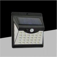 Trade Shop Traesio - Trade Shop - led wandleuchte mit solarpanel warmes licht 3000K IP65 SO-A3-C - von TRADE SHOP TRAESIO