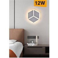 Trade Shop Traesio - Trade Shop - anwendung led muro lampada moderna 12W effetto cubo 3D 3 mode luce AQ11-3C - von TRADE SHOP TRAESIO
