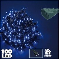 Trade Shop Traesio - Trade Shop - lichterkette 100 blaue glühwürmchen led lichter ausziehbar für innen 5 meter - von TRADE SHOP TRAESIO