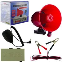 Trade Shop - megaphon lautsprecher mikrofon auto 12V recorder ankündigungen loop 25W 130U - von TRADE SHOP TRAESIO