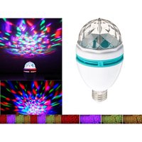 Trade Shop Traesio - Trade Shop - mehrfarbige rgb led glühbirne E27 fassung 3WATT rotierendes led licht - von TRADE SHOP TRAESIO