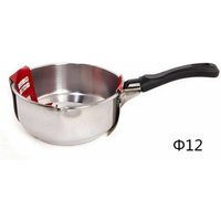 Trade Shop - Metall-Milchtopf, Wasserkocher, Durchmesser 12 cm, Bakelit-Griff - von TRADE SHOP TRAESIO