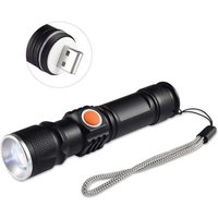 Trade Shop Traesio - Trade Shop - mini T6 led taschenlampe taskable cree zoom 3 modi wiederaufladbar usb elektrische taschenlampe - von TRADE SHOP TRAESIO