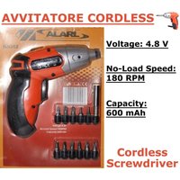 Trade Shop Traesio - Trade Shop - mini-akku-bohrschrauber 4,8 volt 180 u/min 11 spitzen wiederaufladbar 600 mAh - von TRADE SHOP TRAESIO