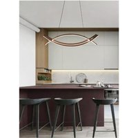 Trade Shop - moderne deckenleuchte 2 gekreuzte gebogene linien warmes licht 3000K LP-27N - von TRADE SHOP TRAESIO